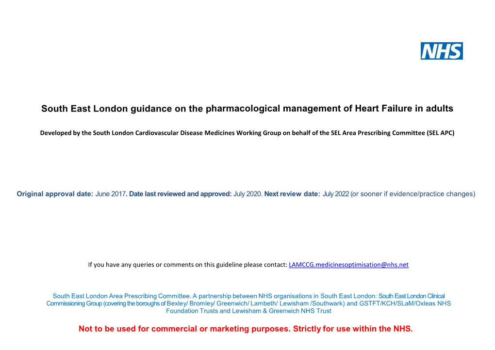 Pharmacological Management of Heart Failure in Adults