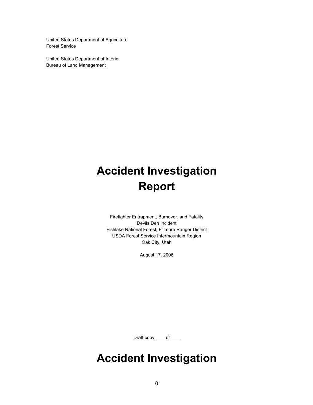 Accident Investigation Report