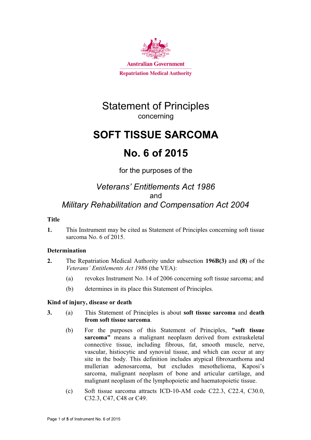 Soft Tissue Sarcoma