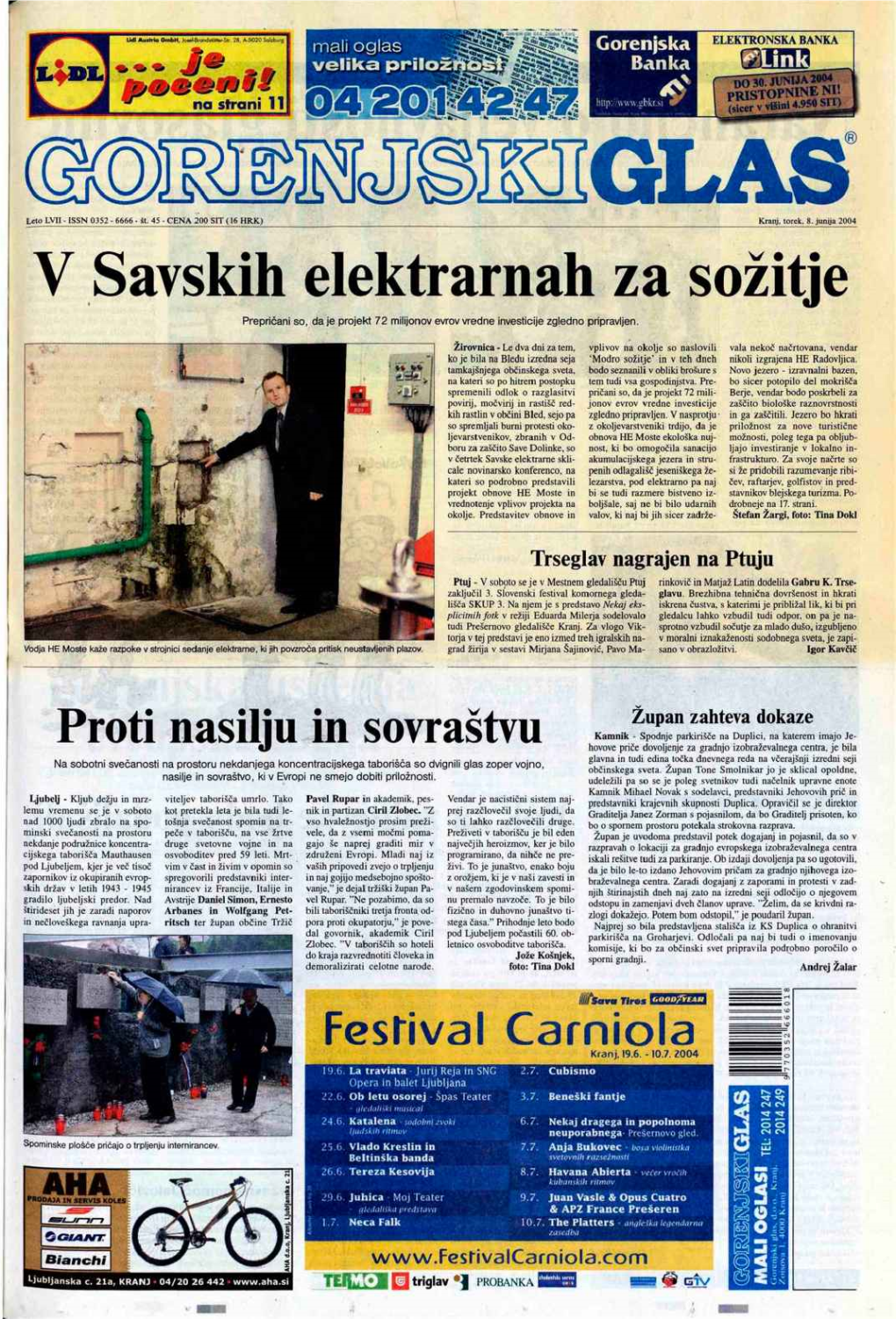 V Savskih Elektrarnah Za Sožitje