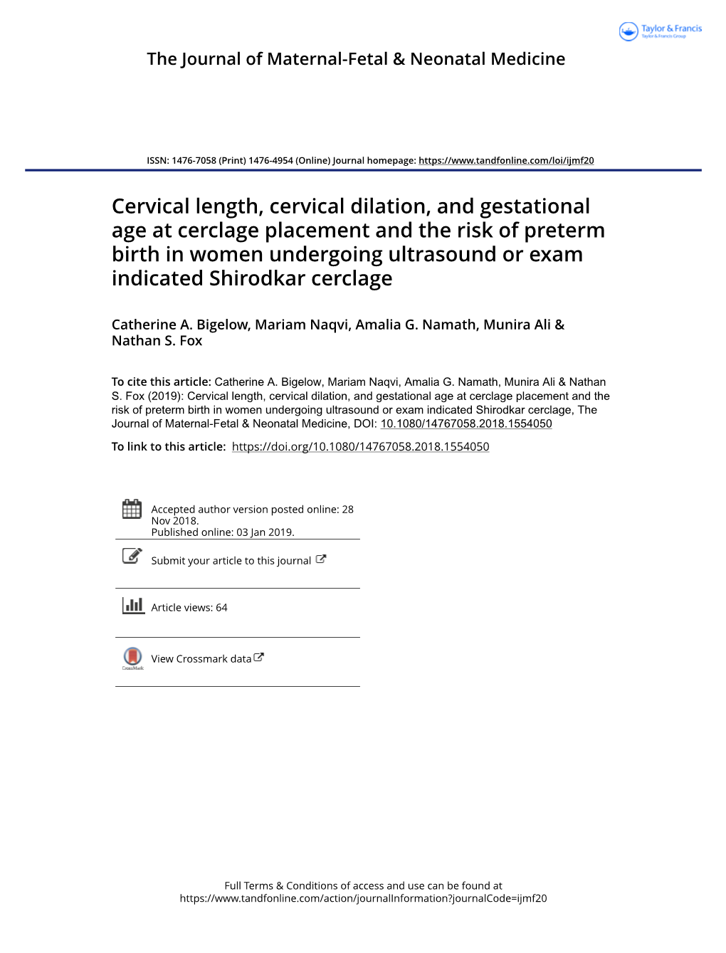 Cervical Length, Cervical Dilation, and Gestational Age at Cerclage Placement and the Risk of Preterm Birth in Women Undergoing