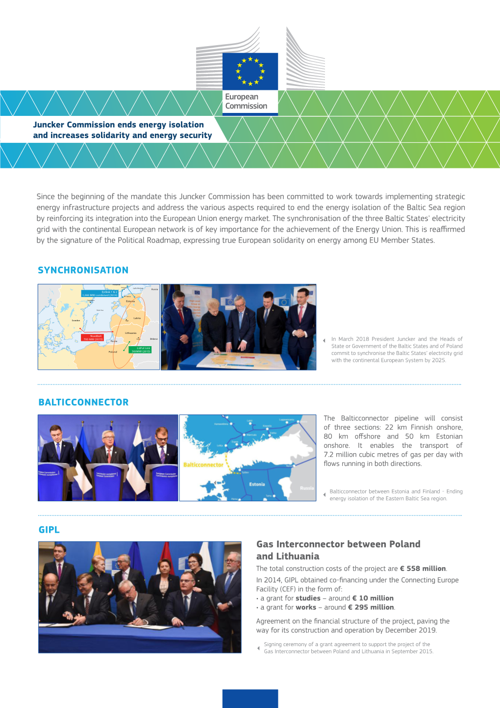 GIPL Gas Interconnector Between Poland and Lithuania SYNCHRONISATION BALTICCONNECTOR