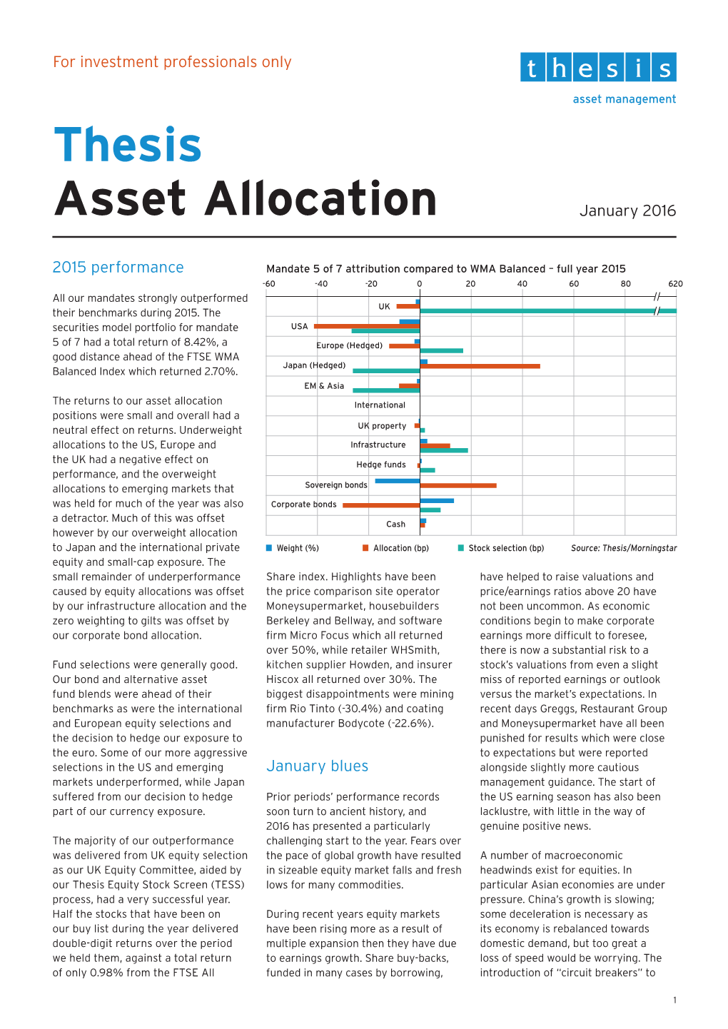 Thesis Asset Allocation