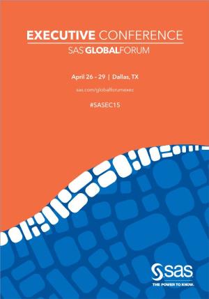 SAS Global Forum Executive Conference Program