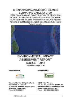 ENVIRONMENTAL IMPACT ASSESSMENT REPORT AUGUST 2018 (Updated in October 2018)