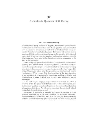 Anomalies in Quantum Field Theory