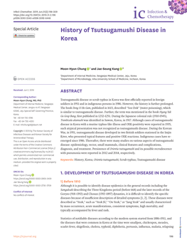 History of Tsutsugamushi Disease in Korea