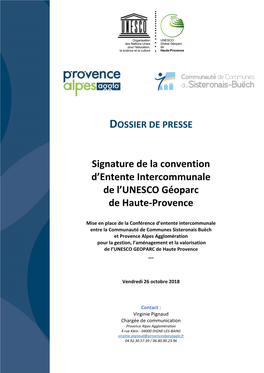 Signature De La Convention D'entente Intercommunale De L'unesco