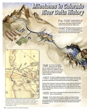 Milestones in Colorado River Delta History