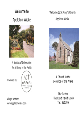 Appleton Wiske – Welcome Booklet 2017