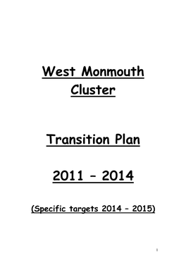 West Monmouth Cluster Transition Plan