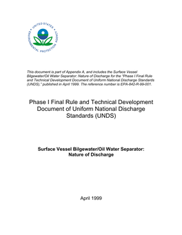 Surface Vessel Bilgewater/Oil Water Separator