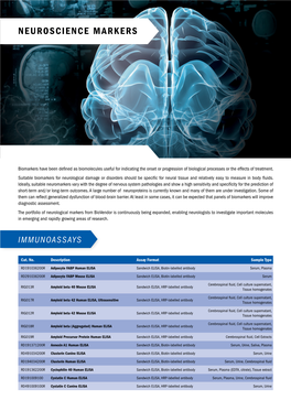 Neuroscience Markers