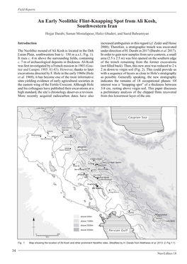 An Early Neolithic Flint-Knapping Spot from Ali Kosh, Southwestern Iran Hojjat Darabi, Saman Mostafapour, Hafez Ghaderi, and Saeid Bahramiyan