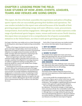 Game Changer: How the Sports Industry Is Saving the Environment Elements of an Effective Green Sports Program