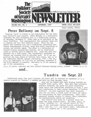 The Folklore Society of Dealer Washington Peter Bellamy on Sept. 8