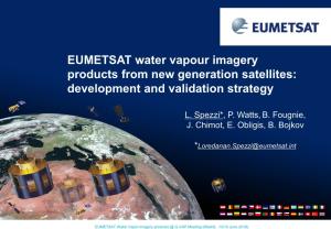 EUMETSAT Water Vapour Products from New Generation Satellites