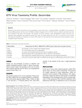 ICTV Virus Taxonomy Profile: Secoviridae