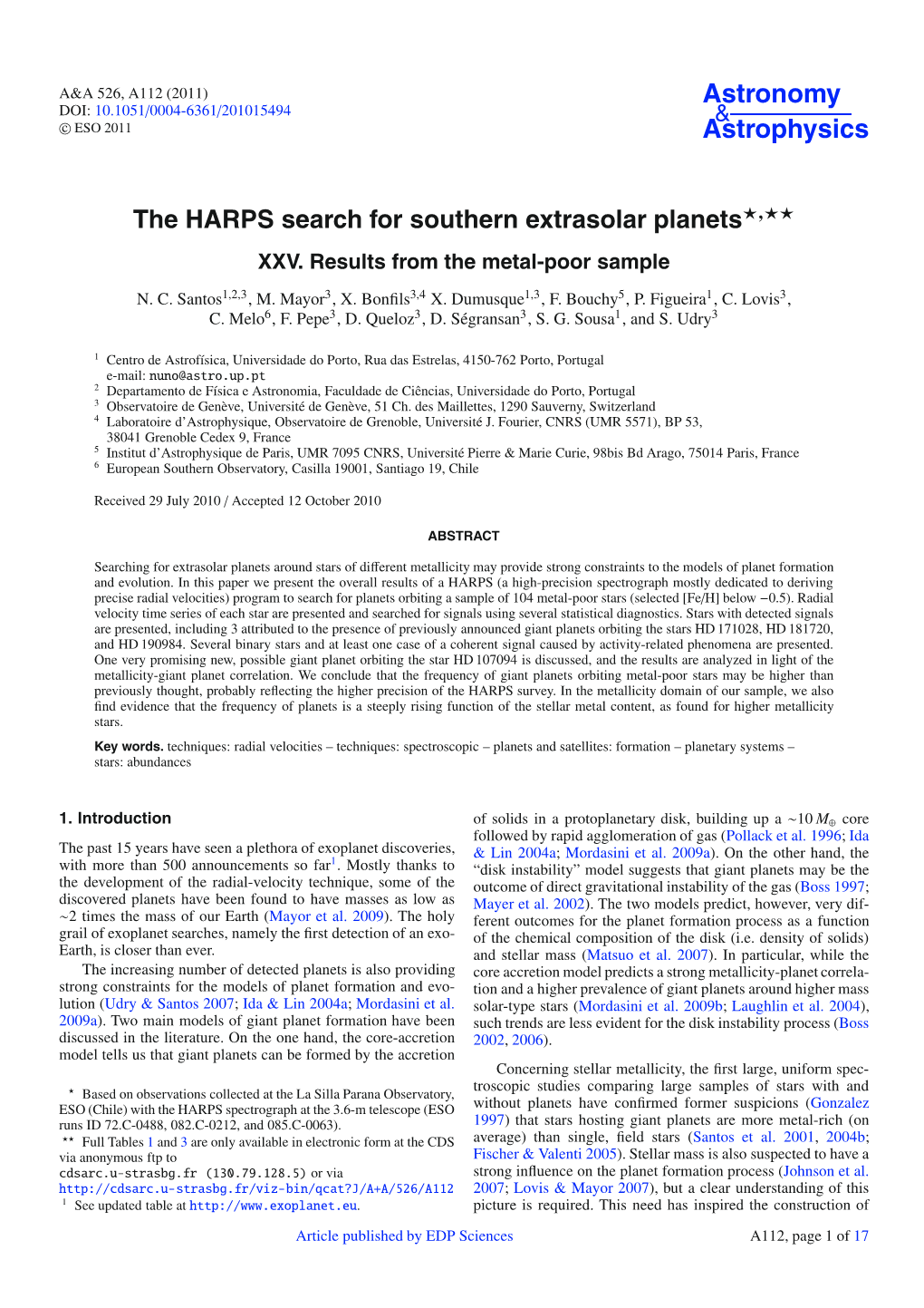 The HARPS Search for Southern Extrasolar Planets⋆⋆⋆