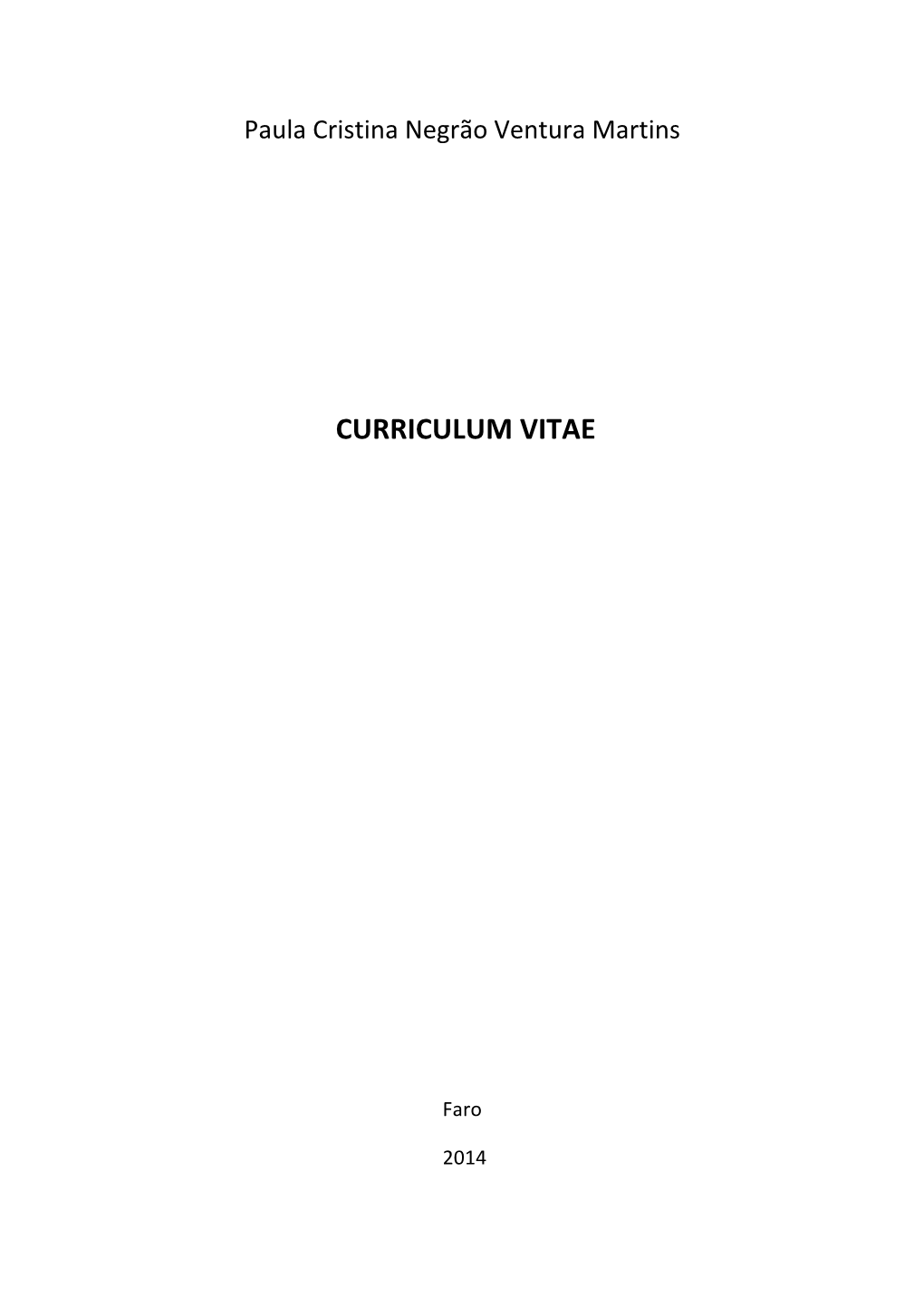 Curriculum Vitae