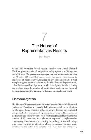 The House of Representatives Results Ben Raue