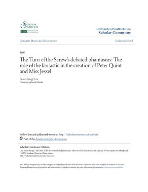 The Turn of the Screw's Debated Phantasms: the Role of the Fantastic in the Creation of Peter Quint and Miss Jessel