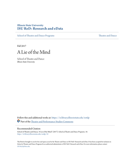 A Lie of the Mind School of Theatre and Dance Illinois State University