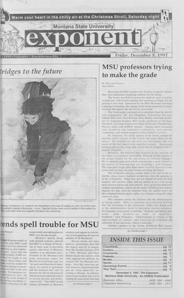 ~Ends Spell Trouble for MSU Anothe R S Peaker at the Forum , Professor Bill Locke