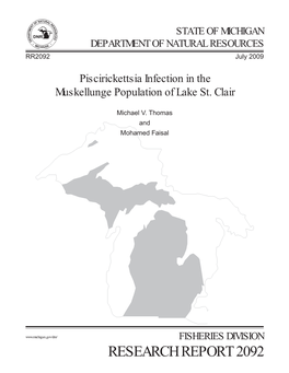 Piscirickettsia Infection in the Muskellunge Population of Lake St