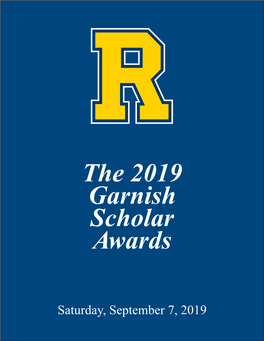 The 2019 Garnish Scholar Awards