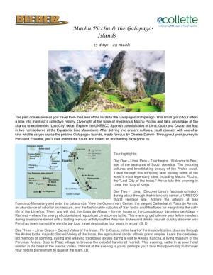 Machu Picchu & the Galapagos Islands