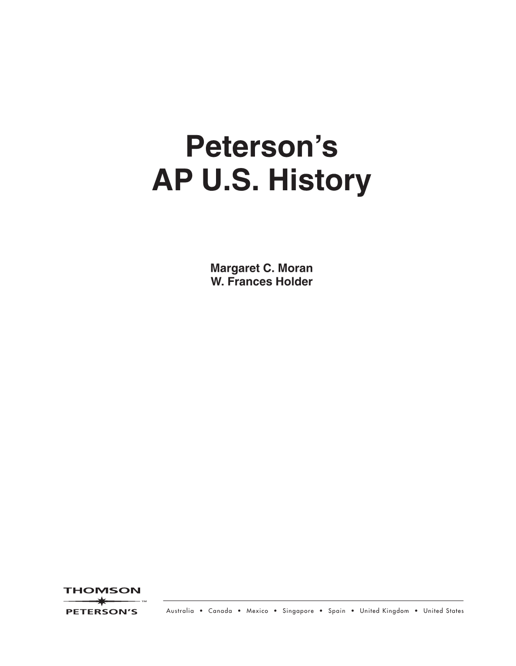 Peterson's AP US History