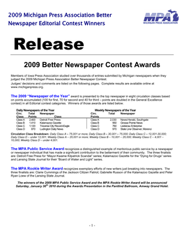 Editorial Contest Winners