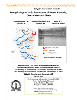 Ecohydrology of Lotic Ecosystems of Uttara Kannada, Central Western Ghats