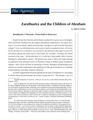 Zarathustra and the Children of Abraham