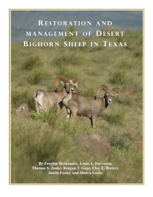 Restoration and Management of Desert Bighorn Sheep In