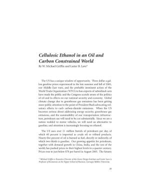 Cellulosic Ethanol in an Oil and Carbon Constrained World by W
