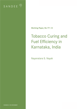 Tobacco Curing and Fuel Efficiency in Karnataka, India