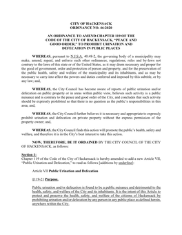 Proposed Change to Section 146-1 Soil Movement