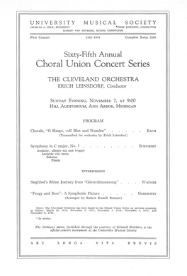 Choral Union Concert Series