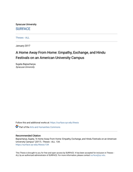 Empathy, Exchange, and Hindu Festivals on an American University Campus