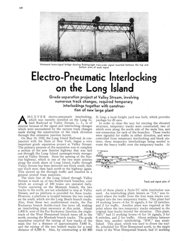 Electro-Pneumatic Interlocking on the Long Island