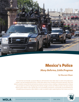 Mexico's Police Many Reforms, Little Progress