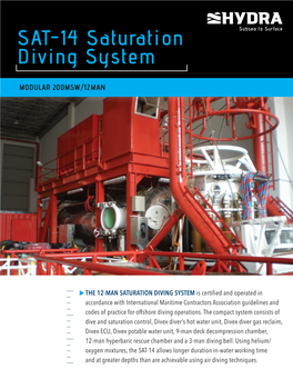 SAT-14 Saturation Diving System Subsea to Surface