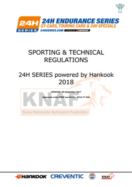 Sporting & Technical Regulations 2018