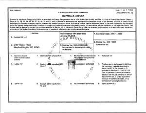 611130 Outgoing Amendment No. 52 to Curium US LLC to License No