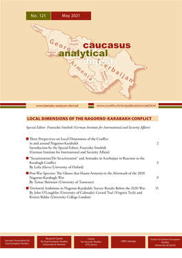 CAUCASUS ANALYTICAL DIGEST No. 121, May 2021 2