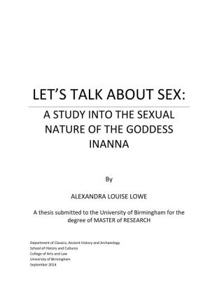 A Study Into the Sexual Nature of the Goddess Inanna