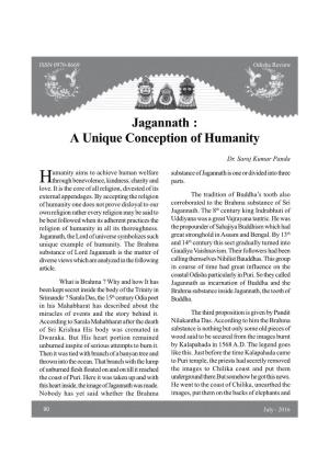Jagannath : a Unique Conception of Humanity
