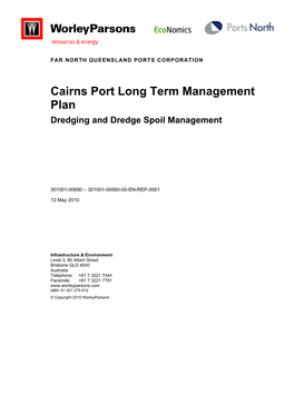 Cairns Port Long Term Management Plan Dredging and Dredge Spoil Management